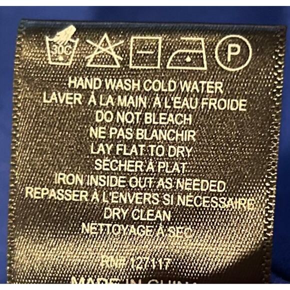 Badgley Mischka Royal Blue Sunset Skies Julia Crepe Dress Flutter Sleeves, Sz. 6 - Picture 7 of 7